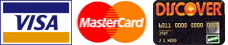 We Now Accept Visa, MasterCard and Discover